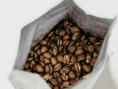 Bag of coffee beans